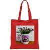 Front of red tote bag