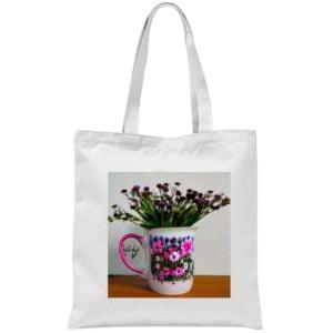 Front of white tote bag