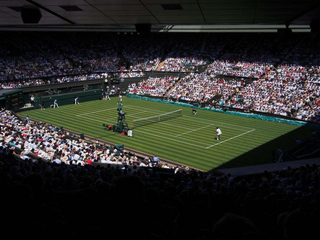 Wimbledon Centre Court where Alcaraz will play Djokovic in the final