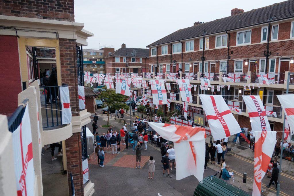 Estate coming together to support the English U21s match