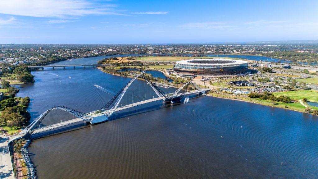 Optus Stadium where the Tottenham vs West Ham match was played