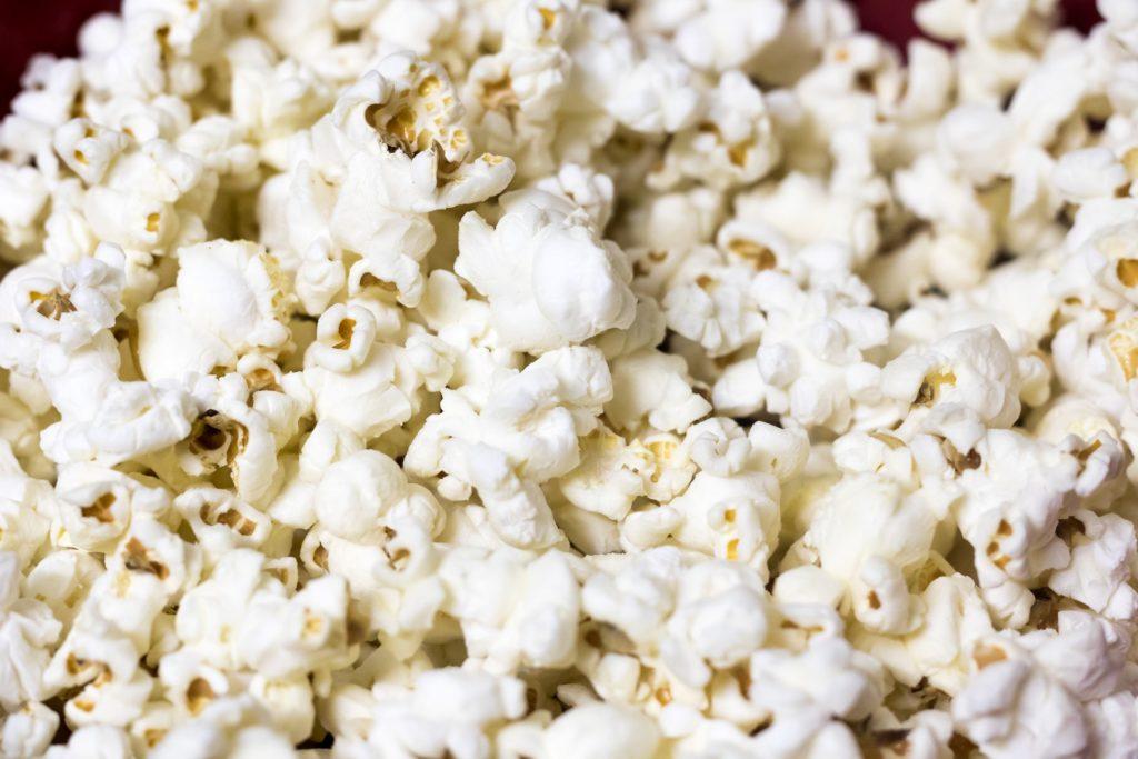 Photo of popcorn, ready to eat while watching the movie Bastille Day