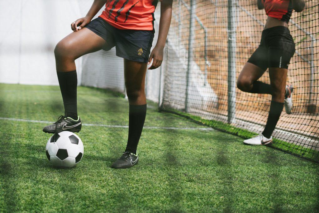 Picture of women playing football inspired by the England vs Nigeria match